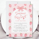 Search for strawberry baby shower invitations Watercolor