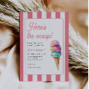 Search for ice cream scoop birthday invitations Cute retro girly