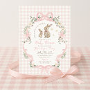Search for bunny baby girl shower invitations Pink bow
