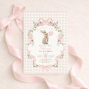 Search for some bunny is one invitations Pink bow