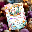 Search for watercolor mermaid invitations Seashells