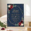 Search for burgundy red bridal shower invitations Flowers
