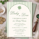 Search for lucky in love bridal shower invitations St patricks day