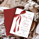 Search for red bow invitations Chic