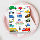 Search for transportation birthday invitations Garbage truck