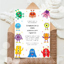 Search for monster mash birthday invitations Colourful monsters