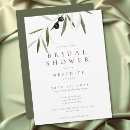 Search for olive branch bridal shower invitations Greenery