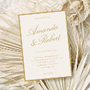 Search for ivory and gold wedding invitations Calligraphy