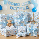 Recherche de cigognes papier cadeau Baby boy