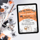 Search for orange and black birthday invitations Ghost