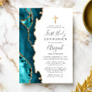 Search for teal blue first communion invitations Watercolor