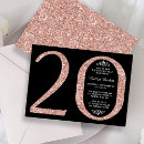Search for elegant 20th birthday invitations Modern