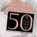 Search for rose gold 50th invitations Fifty and fabulous