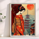 Recherche de peintures geisha posters Vintage