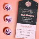 Search for disco sweet 16 invitations Pink