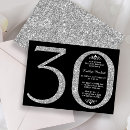 Search for silver 30th birthday invitations Elegant