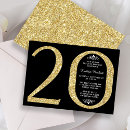 Search for elegant 20th birthday invitations Modern