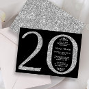 Search for elegant 20th birthday invitations Modern