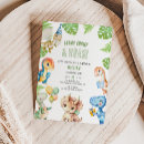 Search for stomp chomp and roar invitations Watercolor