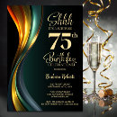 Search for surprise 75th birthday invitations Elegant
