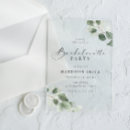 Search for greenery bachelorette party invitations White