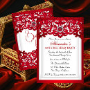 Recherche de dentelle blanche invitations Rouge