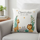 Search for safari nursery pillows Boys