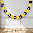 Search for yellow and black bunting flags Birthday