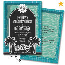 Recherche de autocollants de fête invitations Piscine