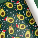 Search for christmas avocado wrapping paper Cute
