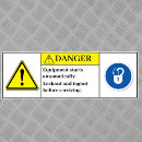 Search for safety stickers Danger