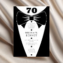 Search for mens tuxedo birthday invitations Black and white