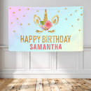 Search for unicorn birthday party banners Floral