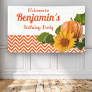 Search for pumpkin birthday banners Orange