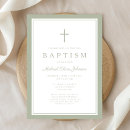 Search for green christening invitations Simple