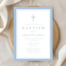 Search for blue christening invitations Simple