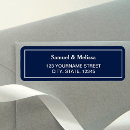 Search for midnight blue return address labels Elegant