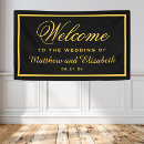 Search for black gold wedding banners Simple