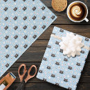 Search for hippopotamus wrapping paper Blue