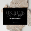 Search for birthday party save the dates Minimalist