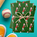 Search for baseball christmas wrapping paper Funny