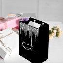 Search for silver glitter gift bags Black
