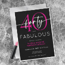 Search for forty and fabulous invitations Typography