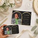 Search for rectangle quinceanera save the dates Black and gold