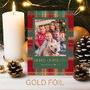 Search for green and gold christmas cards Tartan