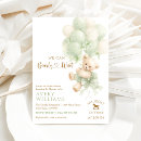 Search for green teddy bear invitations Watercolor