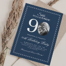 Search for blue 90th birthday invitations Adult birthday party