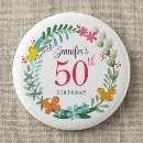 Search for 50th party buttons Celebration
