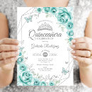 Search for turquoise quinceanera invitations Floral