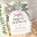 Search for tropical floral bridal shower invitations Destination